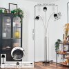Bassagoda Staande lamp Nikkel mat, Zwart, 3-lichts