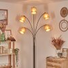 Soungou Staande lamp Chroom, Zwart, 5-lichts