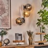 Ripoll Kogellampje, Wandlamp Amber, Rookkleurig, 3-lichts
