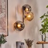 Ripoll Kogellampje, Wandlamp Amber, Rookkleurig, 3-lichts