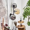 Ripoll Kogellampje, Wandlamp Amber, Rookkleurig, 3-lichts