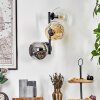 Ripoll Kogellampje, Wandlamp Amber, Duidelijk, Rookkleurig, 3-lichts
