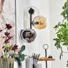 Ripoll Kogellampje, Wandlamp Amber, Duidelijk, Rookkleurig, 3-lichts