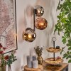 Ripoll Kogellampje, Wandlamp Chroom, Koperkleurig, Rookkleurig, 3-lichts