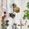 Ripoll Kogellampje, Wandlamp Chroom, Goud, Rookkleurig, 3-lichts