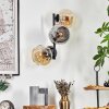 Ripoll Kogellampje, Wandlamp Amber, Rookkleurig, 3-lichts