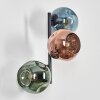 Ripoll Kogellampje, Wandlamp Blauw, Groen, Koperkleurig, 3-lichts
