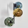 Ripoll Kogellampje, Wandlamp Blauw, Goud, Groen, 3-lichts