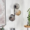 Ripoll Kogellampje, Wandlamp Amber, Rookkleurig, 3-lichts