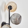 Ripoll Kogellampje, Wandlamp Amber, Rookkleurig, 3-lichts