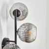 Ripoll Kogellampje, Wandlamp Chroom, Duidelijk, Rookkleurig, 3-lichts