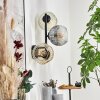 Ripoll Kogellampje, Wandlamp Amber, Duidelijk, Rookkleurig, 3-lichts