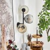 Ripoll Kogellampje, Wandlamp Amber, Duidelijk, Rookkleurig, 3-lichts
