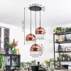 Koyoto Hanglamp, Kogellampje, Cluster hanglamp 30 cm Duidelijk, Koperkleurig, 3-lichts