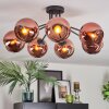 Koyoto Plafondlamp, Kogellampje Koperkleurig, 7-lichts