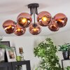 Koyoto Plafondlamp, Kogellampje Koperkleurig, 7-lichts