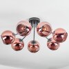 Koyoto Plafondlamp, Kogellampje Koperkleurig, 7-lichts
