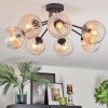 Koyoto Plafondlamp, Kogellampje Amber, Duidelijk, 7-lichts