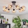 Koyoto Plafondlamp, Kogellampje Amber, Duidelijk, 7-lichts
