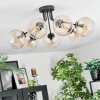 Koyoto Plafondlamp, Kogellampje Amber, Duidelijk, 7-lichts