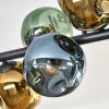 Ripoll Plafondlamp, Kogellampje Blauw, Goud, Groen, 10-lichts