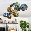 Ripoll Plafondlamp, Kogellampje Blauw, Goud, Groen, 10-lichts