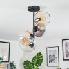 Koyoto Plafondlamp, Kogellampje Amber, Duidelijk, Rookkleurig, 4-lichts