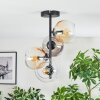 Koyoto Plafondlamp, Kogellampje Amber, Duidelijk, Rookkleurig, 4-lichts