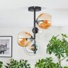 Koyoto Plafondlamp, Kogellampje Amber, Duidelijk, 4-lichts