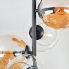 Koyoto Plafondlamp, Kogellampje Amber, Duidelijk, 4-lichts