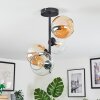 Koyoto Plafondlamp, Kogellampje Amber, Duidelijk, 4-lichts