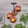 Koyoto Plafondlamp, Kogellampje Koperkleurig, 4-lichts