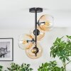 Koyoto Plafondlamp, Kogellampje Amber, Duidelijk, 4-lichts