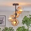 Koyoto Plafondlamp, Kogellampje Amber, Duidelijk, 4-lichts