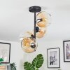 Koyoto Plafondlamp, Kogellampje Amber, Duidelijk, 4-lichts