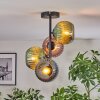 Koyoto Plafondlamp, Kogellampje Blauw, Groen, Koperkleurig, 4-lichts