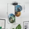 Koyoto Plafondlamp, Kogellampje Blauw, Goud, Groen, 4-lichts
