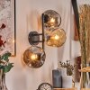 Ripoll Kogellampje, Wandlamp Amber, Rookkleurig, 3-lichts