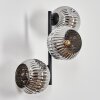 Ripoll Kogellampje, Wandlamp Chroom, Rookkleurig, 3-lichts