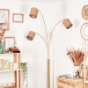 Soungou Staande lamp Messing, Zwart, 3-lichts