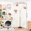 Soungou Staande lamp Messing, Zwart, 3-lichts