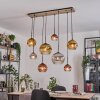 Ripoll Hanglamp, Kogellampje, Hanglamp Natuurlijke kleuren, Zwart, 8-lichts