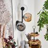 Ripoll Kogellampje, Wandlamp Amber, Duidelijk, Rookkleurig, 3-lichts