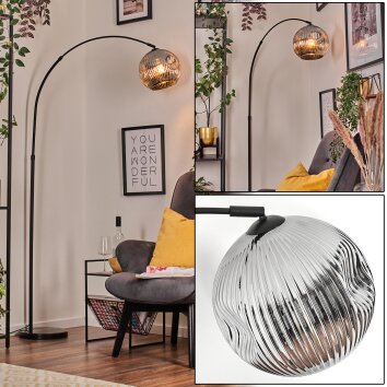 Ripoll Staande lamp, Booglampen Zwart, 1-licht