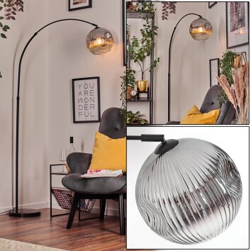 Ripoll Staande lamp, Booglampen Zwart, 1-licht