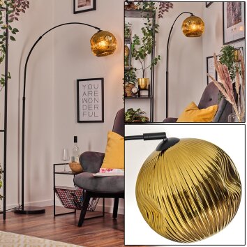 Ripoll Staande lamp, Booglampen Zwart, 1-licht