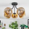 Koyoto Plafondlamp, Kogellampje Goud, Duidelijk, 5-lichts