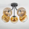 Koyoto Plafondlamp, Kogellampje Goud, Duidelijk, 5-lichts