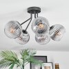 Koyoto Plafondlamp, Kogellampje Duidelijk, Rookkleurig, 5-lichts