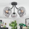 Koyoto Plafondlamp, Kogellampje Duidelijk, Rookkleurig, 5-lichts